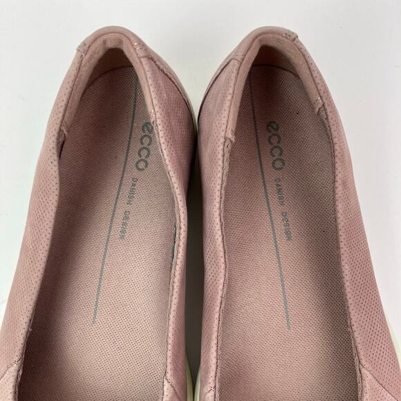 ECCO Women's 6 Barentz Ballet Slip on Loafers Dusty Pink Nubuck Comfortable - Picture 4 of 16